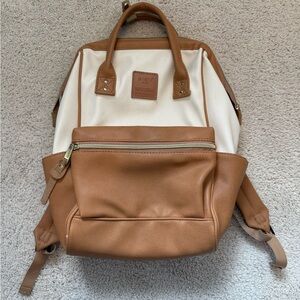 Anello Tan and Cream Backpack